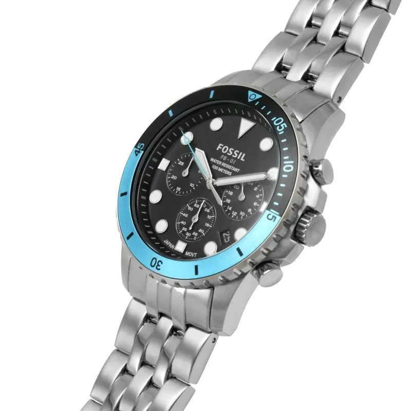 Fossil FB-01 Quartz Chronograph Black Dial Men's Watch FS5827 - Image 2