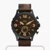 Fossil Nate Brown Leather Chronograph Brown Dial Men's Watch JR1487