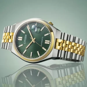 Alternative view of Citizen Tsuyosa Powermatic 60 Green Dial Two-tone Men’s Watch- NK0024-54X