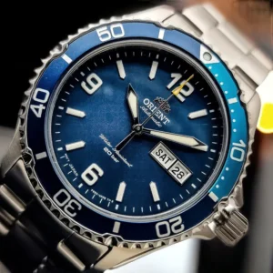 Orient Mako III Blue Dial Automatic Diver's Men's Watch- RA-AA0818L19B - Image 2