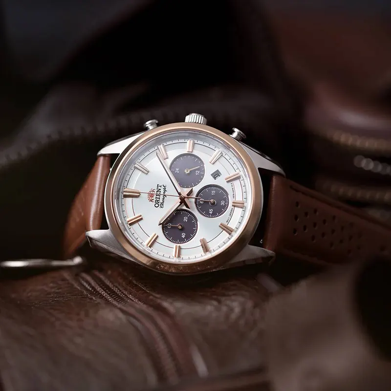 Orient Contemporary Solar Panda Leather Men's Watch- RA-TX0306S - Image 2