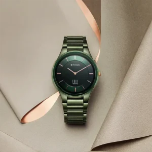 Titan Slimmest Ceramic Green Dial Men’s Watch- 1696QC06 - Image 2